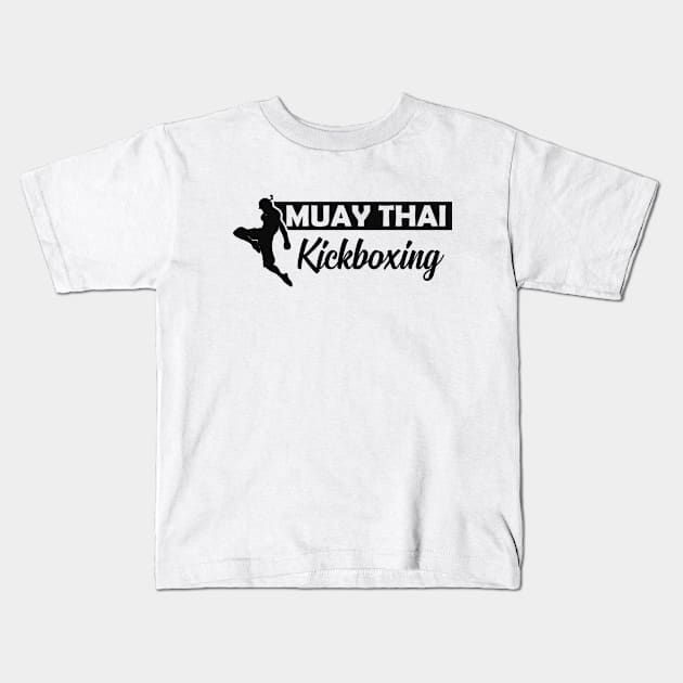 Muay Thai Kickboxing Kids T-Shirt by KC Happy Shop